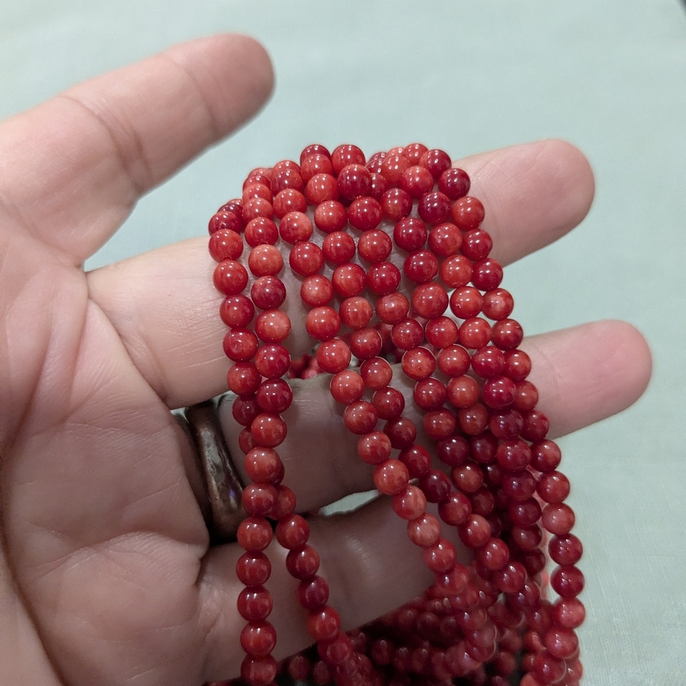 Genuine Coral Beaded Necklace - Picture 13 of 13